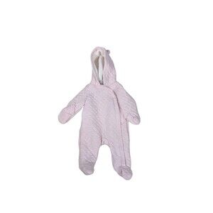 Carter's Snowsuit Sz 3 Months Baby Girl's Pink Quilted Snap Button Zipper Winter